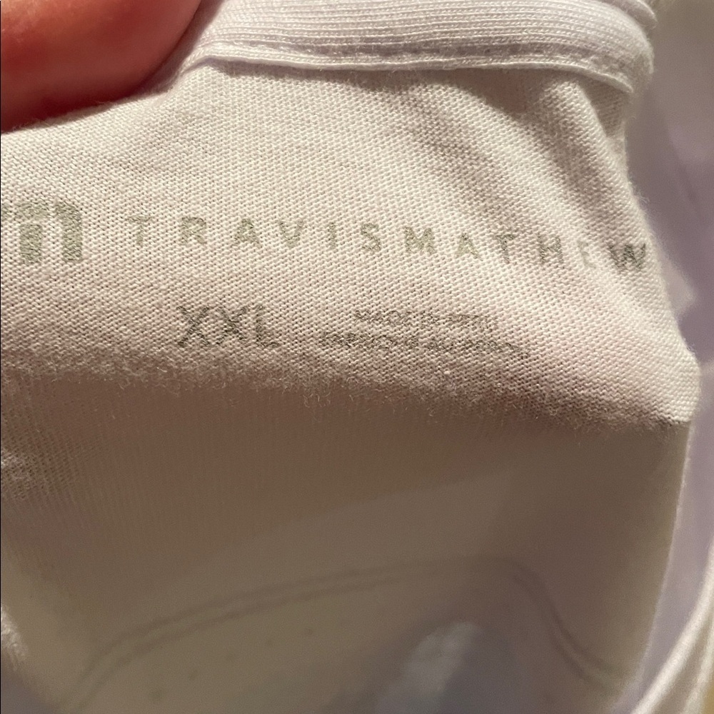 Travis Mathew White Men's T-Shirt - Picture 3 of 3